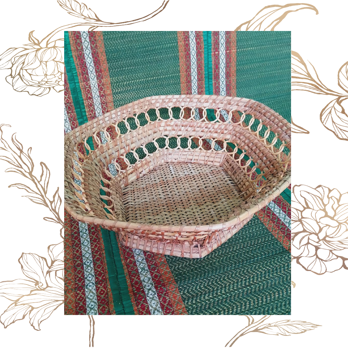 Cane Double Chain Basket