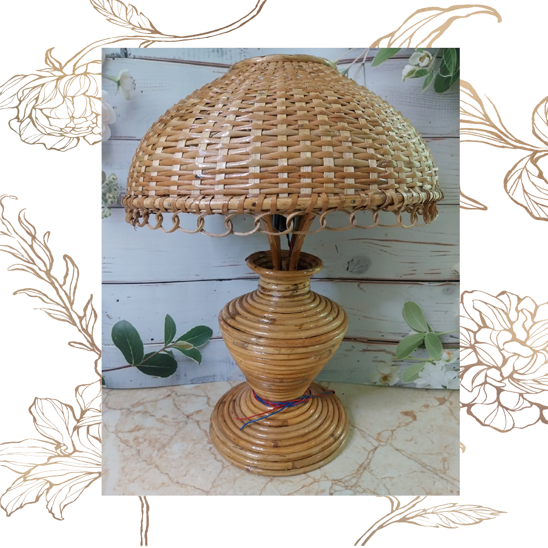 Cane Table Lamp