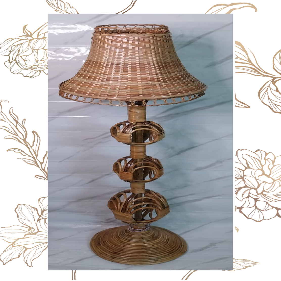 Cane Standing Lamp