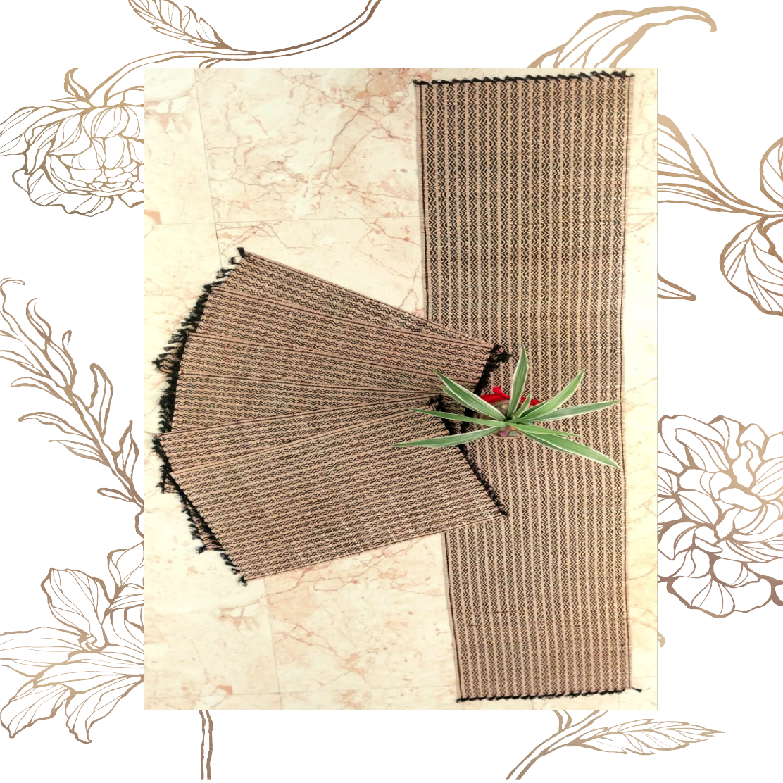 Dining Table Mat Set with Runner