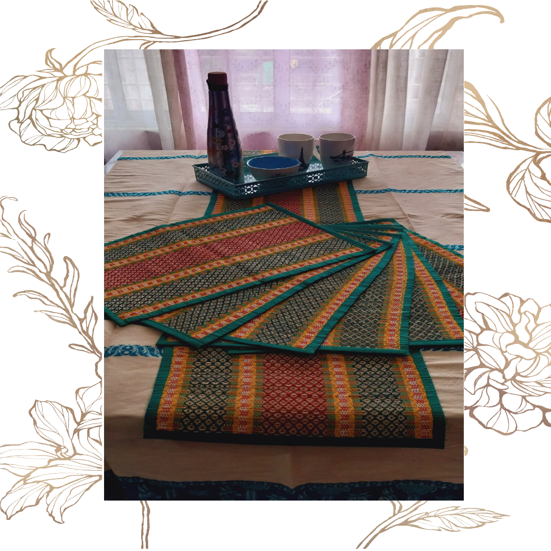 Multicolor Table Runner Set