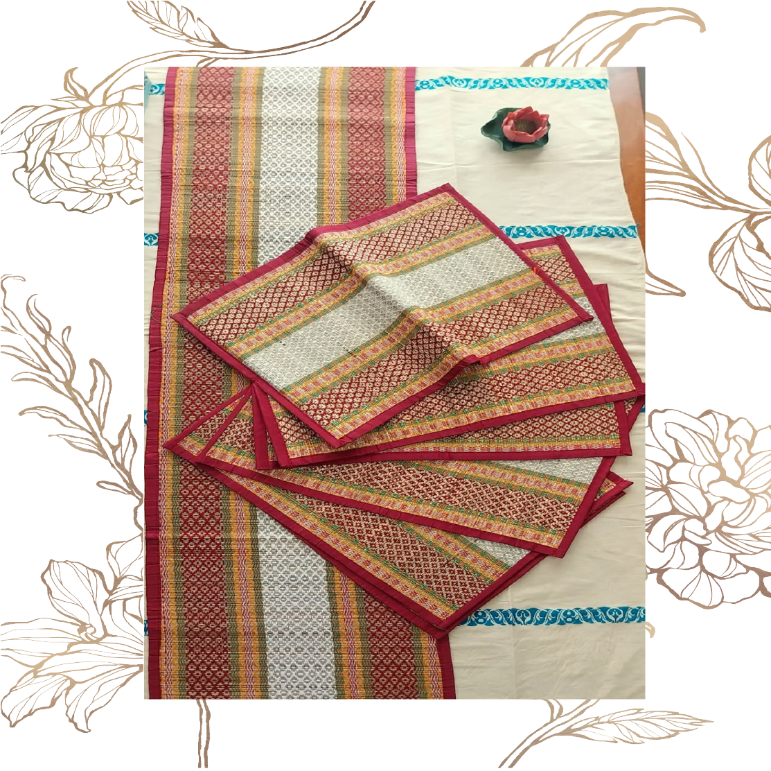 Multicolor Table Runner Set